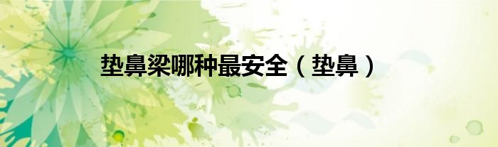 垫鼻梁哪种最安全（垫鼻）