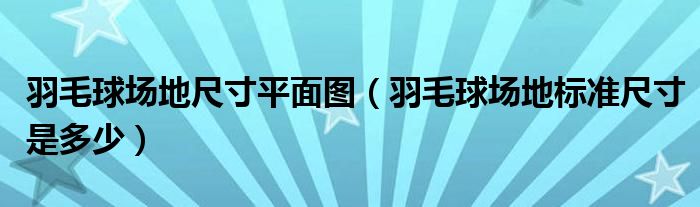 羽毛球场地尺寸平面图（羽毛球场地标准尺寸是多少）