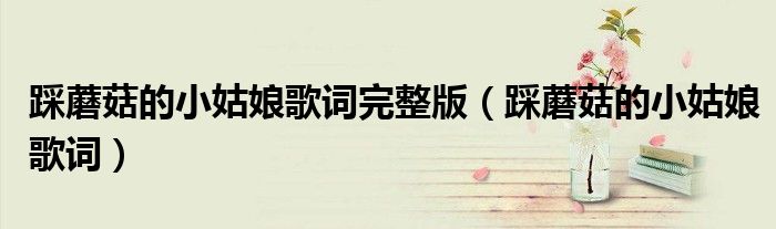 踩蘑菇的小姑娘歌词完整版（踩蘑菇的小姑娘歌词）
