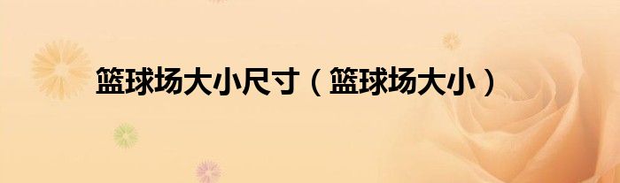篮球场大小尺寸（篮球场大小）