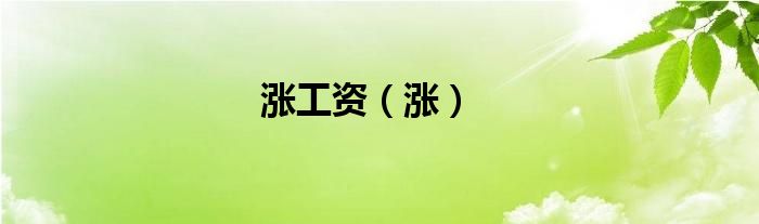 涨工资（涨）