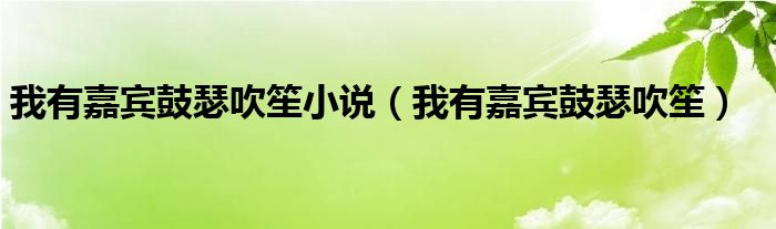 我有嘉宾鼓瑟吹笙小说（我有嘉宾鼓瑟吹笙）