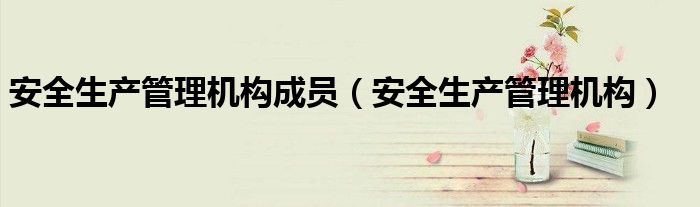 安全生产管理机构成员（安全生产管理机构）