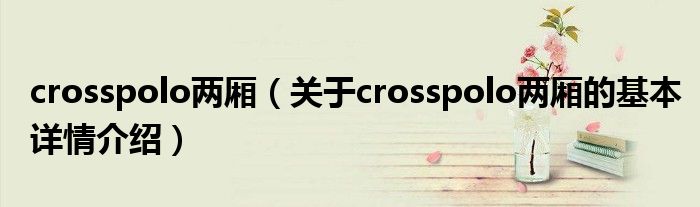 crosspolo两厢（关于crosspolo两厢的基本详情介绍）