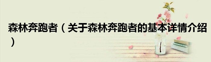 森林奔跑者（关于森林奔跑者的基本详情介绍）