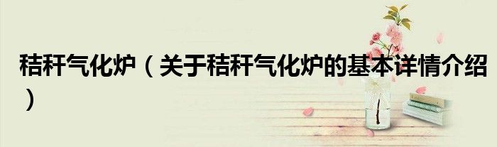秸秆气化炉（关于秸秆气化炉的基本详情介绍）