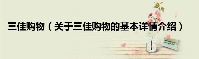 三佳购物（关于三佳购物的基本详情介绍）
