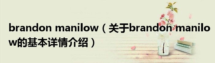 brandon manilow（关于brandon manilow的基本详情介绍）