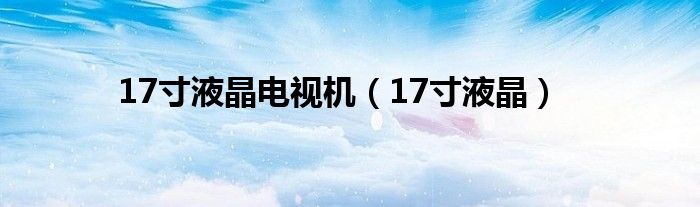 17寸液晶电视机（17寸液晶）