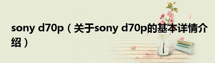 sony d70p（关于sony d70p的基本详情介绍）