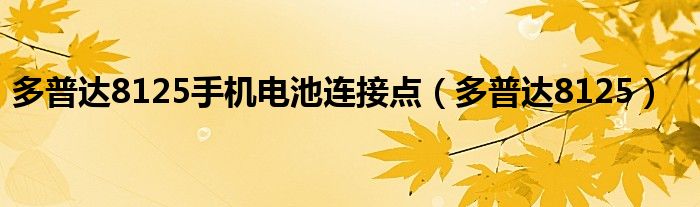 多普达8125手机电池连接点（多普达8125）