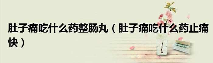 肚子痛吃什么药整肠丸（肚子痛吃什么药止痛快）