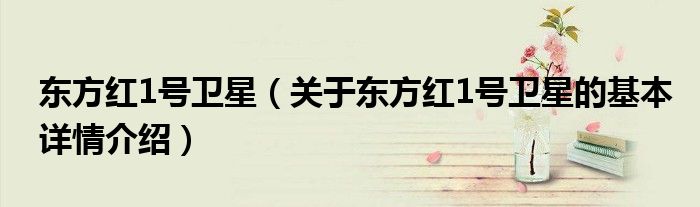 东方红1号卫星（关于东方红1号卫星的基本详情介绍）