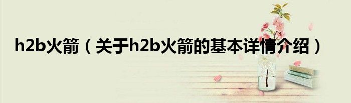 h2b火箭（关于h2b火箭的基本详情介绍）