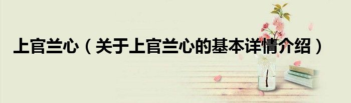 上官兰心（关于上官兰心的基本详情介绍）