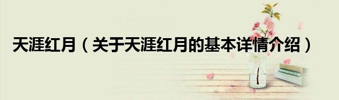 天涯红月（关于天涯红月的基本详情介绍）