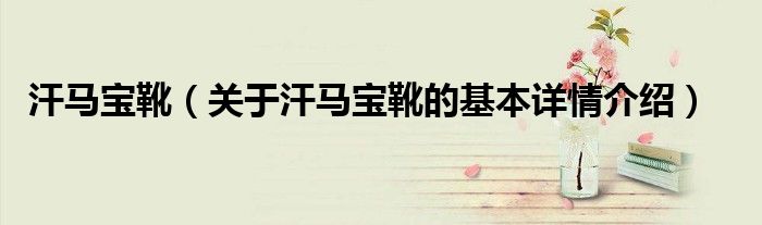 汗马宝靴（关于汗马宝靴的基本详情介绍）