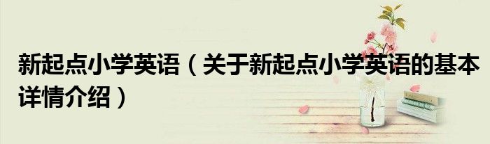 新起点小学英语（关于新起点小学英语的基本详情介绍）
