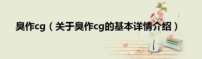 臭作cg（关于臭作cg的基本详情介绍）