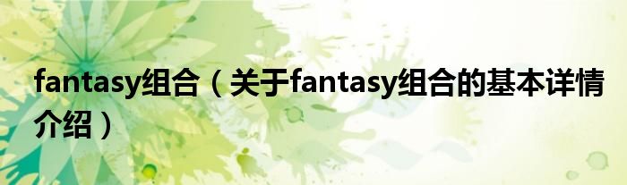 fantasy组合（关于fantasy组合的基本详情介绍）