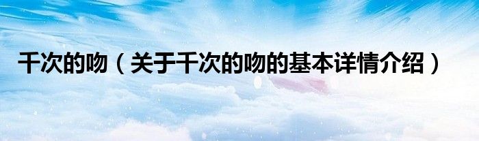 千次的吻（关于千次的吻的基本详情介绍）