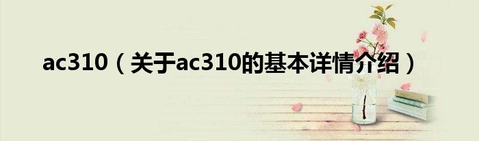 ac310（关于ac310的基本详情介绍）