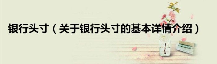 银行头寸（关于银行头寸的基本详情介绍）