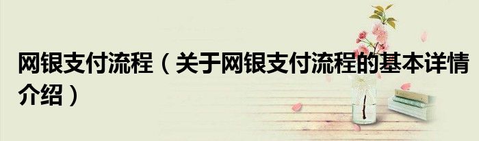 网银支付流程（关于网银支付流程的基本详情介绍）