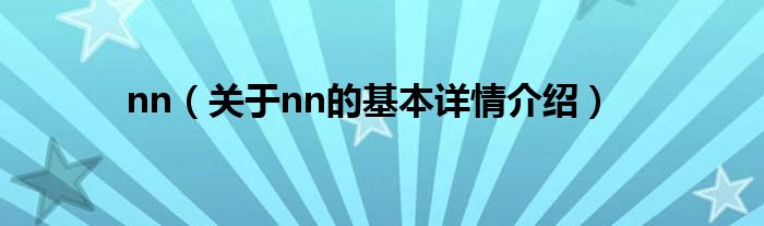 nn（关于nn的基本详情介绍）