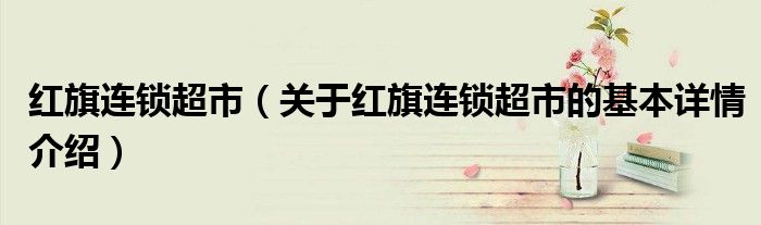 红旗连锁超市（关于红旗连锁超市的基本详情介绍）