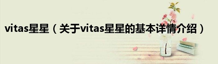 vitas星星（关于vitas星星的基本详情介绍）