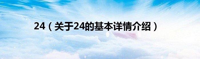 24（关于24的基本详情介绍）
