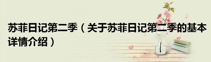 苏菲日记第二季（关于苏菲日记第二季的基本详情介绍）