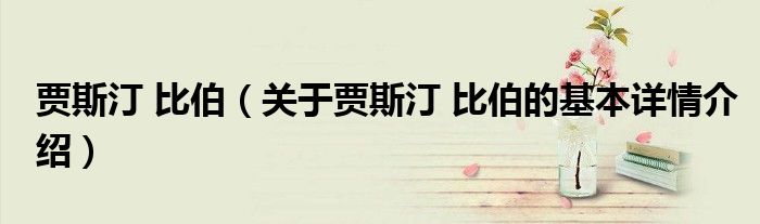 贾斯汀 比伯（关于贾斯汀 比伯的基本详情介绍）