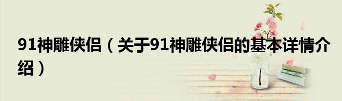91神雕侠侣（关于91神雕侠侣的基本详情介绍）