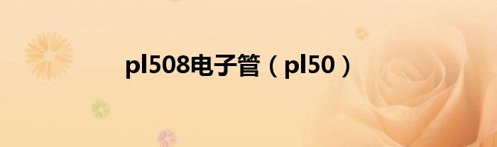 pl508电子管（pl50）