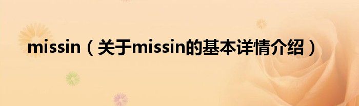 missin（关于missin的基本详情介绍）