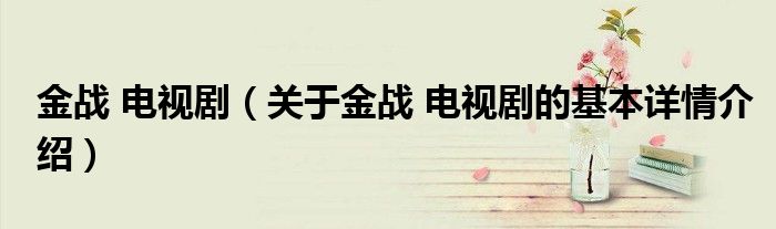 金战 电视剧（关于金战 电视剧的基本详情介绍）