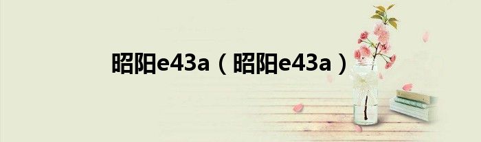 昭阳e43a（昭阳e43a）