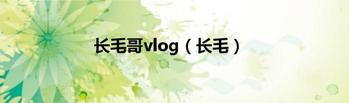 长毛哥vlog（长毛）