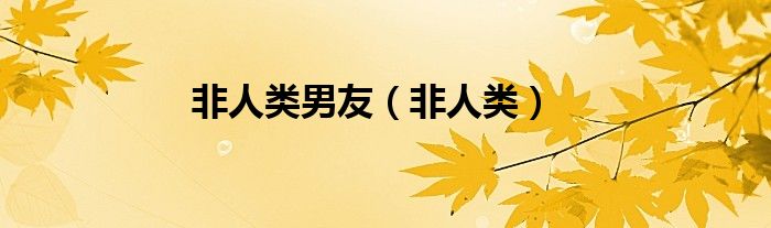 非人类男友（非人类）