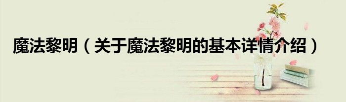 魔法黎明（关于魔法黎明的基本详情介绍）