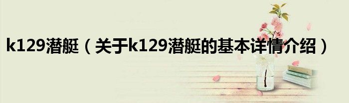 k129潜艇（关于k129潜艇的基本详情介绍）