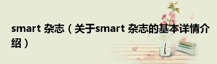 smart 杂志（关于smart 杂志的基本详情介绍）