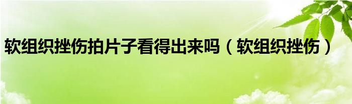 软组织挫伤拍片子看得出来吗（软组织挫伤）
