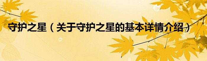 守护之星（关于守护之星的基本详情介绍）