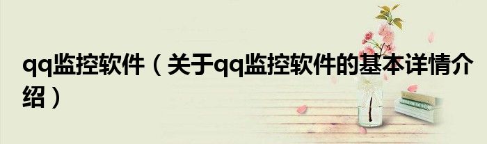 qq监控软件（关于qq监控软件的基本详情介绍）
