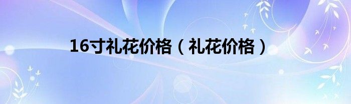 16寸礼花价格（礼花价格）
