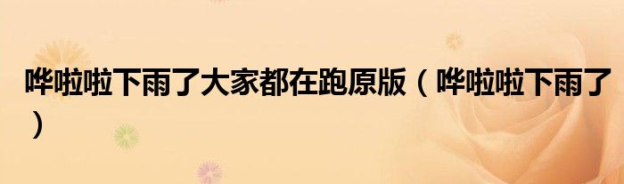 哗啦啦下雨了大家都在跑原版（哗啦啦下雨了）