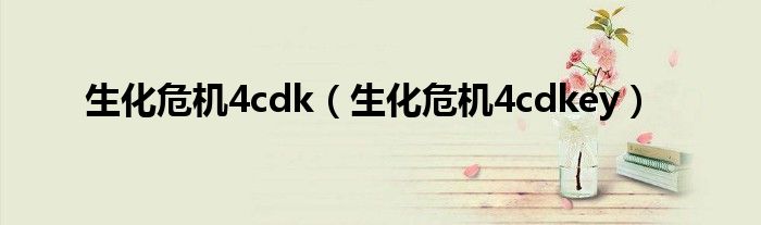 生化危机4cdk（生化危机4cdkey）